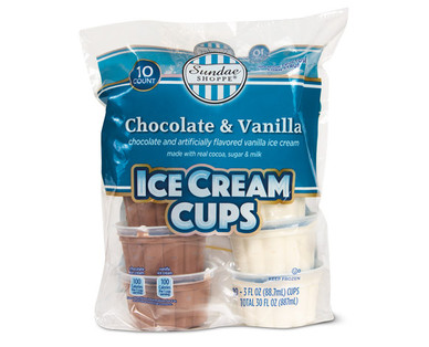 Sundae Shoppe Chocolate and Vanilla Ice Cream Cups