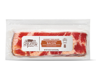 Appleton Farms Thick Sliced Bacon, Maple