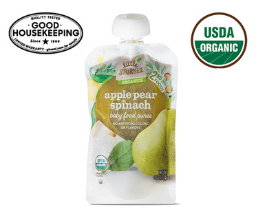 Little Journey Apple Pear Spinach Baby Food Puree  