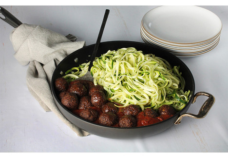 Meatless Meatballs with Zucchini Noodles