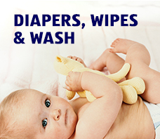 View diapers, wipes and wash.