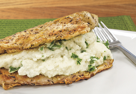Double Stack Tilapia with Cauliflower Mash